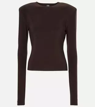 Топ из джерси Norma Kamali, коричневый