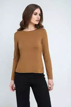Топ из джерси с длинными рукавами Conquista, коричневый