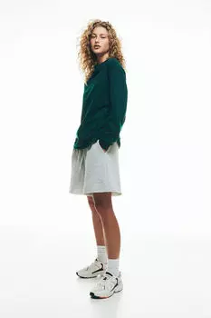 Топ из джерси с длинными рукавами H&M, зеленый