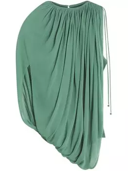 Топ из джерси с драпировкой от Lanvin, зеленый