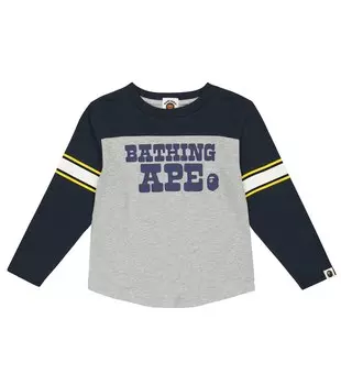 Топ из джерси с логотипом BAPE, серый