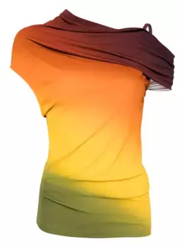 Топ из джерси с открытыми плечами Monse, оранжевый