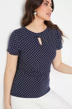 Топ из джерси с принтом и бантом Wallis, черный