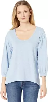 Топ из джерси с рукавами 3/4 и овальным вырезом, с присборенной посадкой Mod-o-doc, цвет Energy