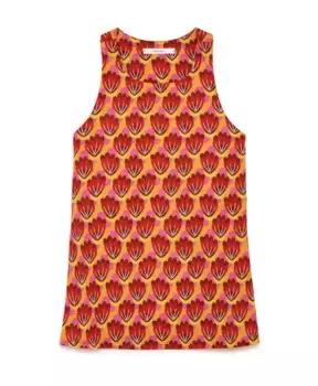 Топ из джерси с воротником халтер и принтом Maliparmi, оранжевый