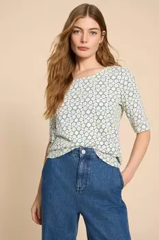 Топ из джерси White Stuff, белый