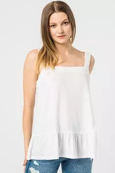 Топ из хлопка и модала Gap, белый