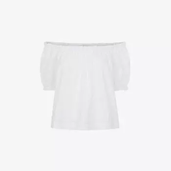 Топ из хлопка с оборками Whistles, белый