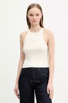 Топ из хлопка Superdry, бежевый