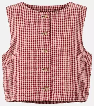 Топ из хлопка в клетку Rio Posse, Red Gingham
