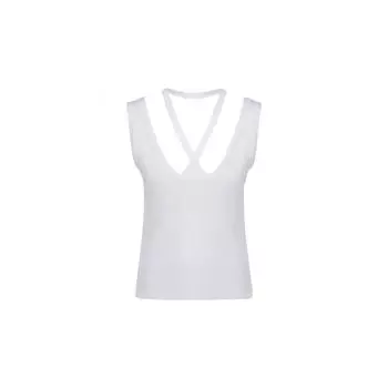 Топ из хлопка в рубчик MM6 Maison Margiela, белый