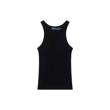 Топ из хлопка в рубчик Polo Ralph Lauren, черный