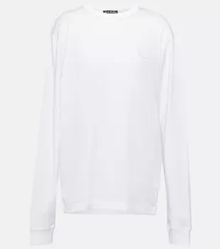 Топ из хлопкового джерси ACNE STUDIOS, белый