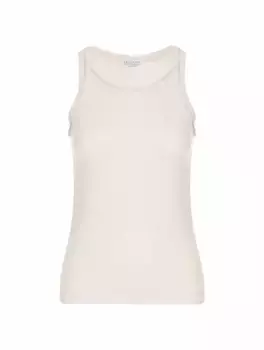 Топ из хлопкового джерси Brunello Cucinelli, серый