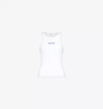 Топ из хлопкового трикотажа в рубчик Gemini Levis, цвет tank serif 1873