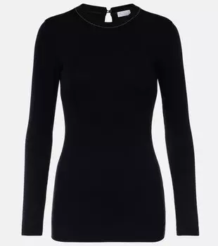 Топ из хлопковой смеси Monili Brunello Cucinelli, черный