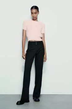 Топ из искусственного меха ZARA, розовый
