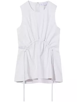 Топ из искусственной кожи с кулиской Proenza Schouler White Label, белый