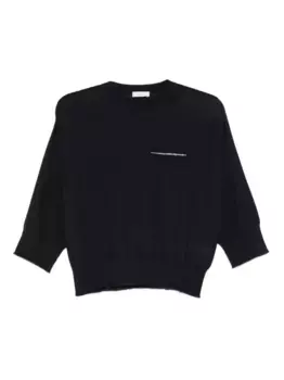 Топ из кашемира и шелка Peserico, синий