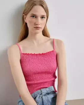 Топ из каучука с бретелькой на шее Easy Wear, розовый