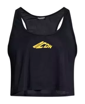 Топ из коллекции нижнего белья Dsquared2, черный