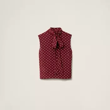 Топ из крепдешина Miu Miu, красный