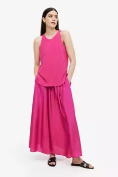 Топ из крепового шелка H&M, красный
