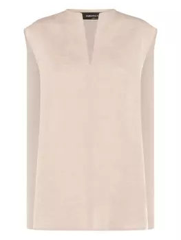 Топ из льна Fabiana Filippi, нейтральный