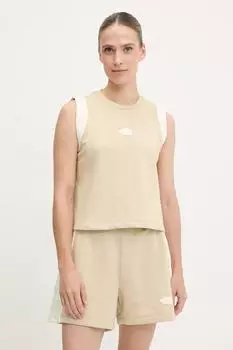 Топ из махры свободного кроя The North Face, бежевый