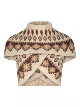 Топ из натуральной шерсти Paolina Russo, нейтральный