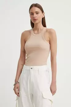 Топ из необработанного хлопка G-Star x Софи Туккер G-Star Raw, бежевый