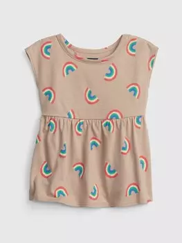Топ из органического хлопка Gap, бежевый
