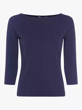 Топ из органического хлопка с рукавами 3/4 Great Plains, классический темно-синий