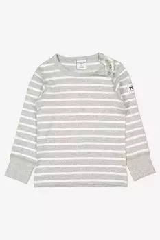 Топ из органического хлопка в полоску полярно- Polarn O Pyret, серый