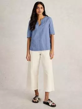 Топ из органического хлопка weaver White Stuff, средний синий