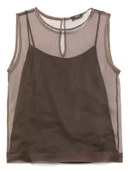 Топ из органзы Peserico, коричневый