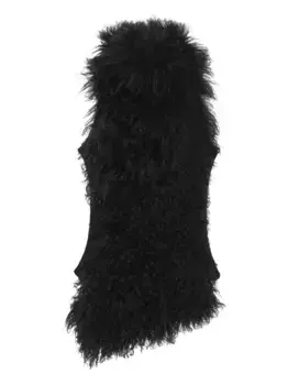 Топ из овчины Alexander McQueen, черный