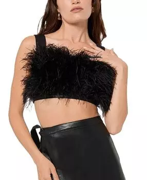 Топ из перьев Марианны AS by DF, черный