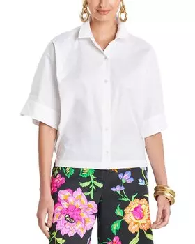 Топ из поплина Natori, белый