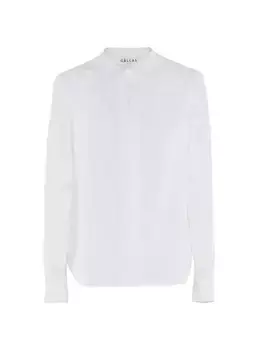 Топ из поплина с длинными рукавами Olympia Callas Milano, белый