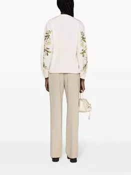 Топ из поплина с принтом Ivy And Lemon цвета слоновой кости Giambattista Valli, слоновая кость