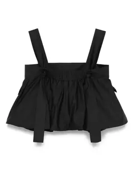 Топ из поплина Tela, черный