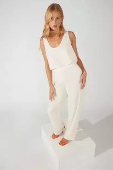 Топ из ракушек с пайетками Ro&Zo, белый