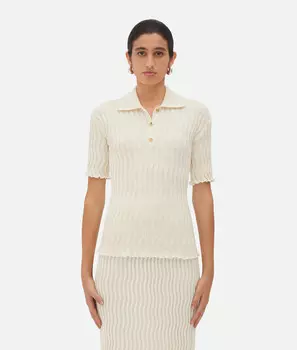 Топ из ребристого шерстяного материала Bottega Veneta