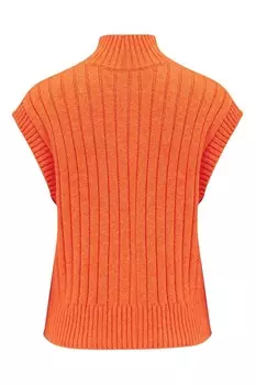 Топ из ребристого трикотажа короткого кроя Pour Moi, оранжевый