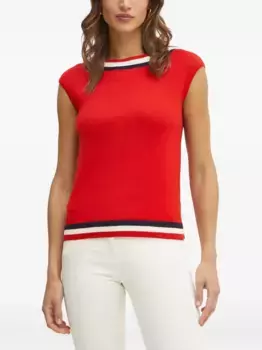 Топ из ребристой вязки LUISA SPAGNOLI, красный