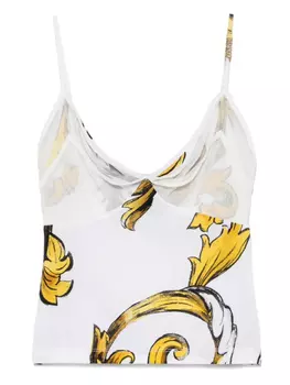 Топ из сетки Barocco Versace Jeans Couture, белый