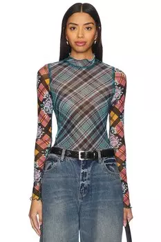 Топ из сетки с принтом x revolve chloe Free People, мультиколор