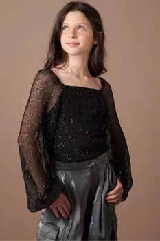 Топ из сетки со звездами Astrid Angel & Rocket, черный