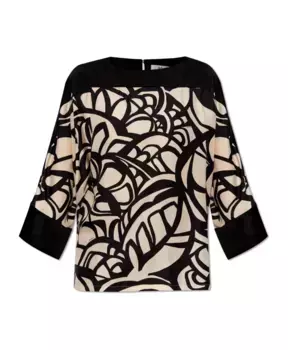 Топ из шелка Quaglia Max Mara, бежевый